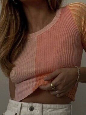 Rumours Color-Blocked Crop Top